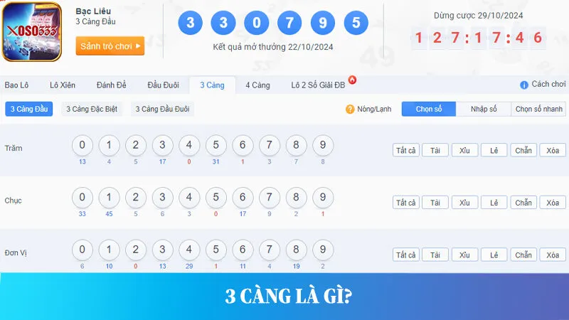 Lô 3 càng là hình thức dự đoán 3 số cuối của một giải xổ số