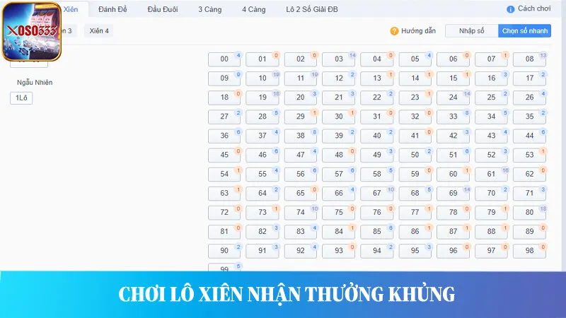 Chơi lô xiên ăn thưởng khủng, tỷ lệ chiến thắng cao.