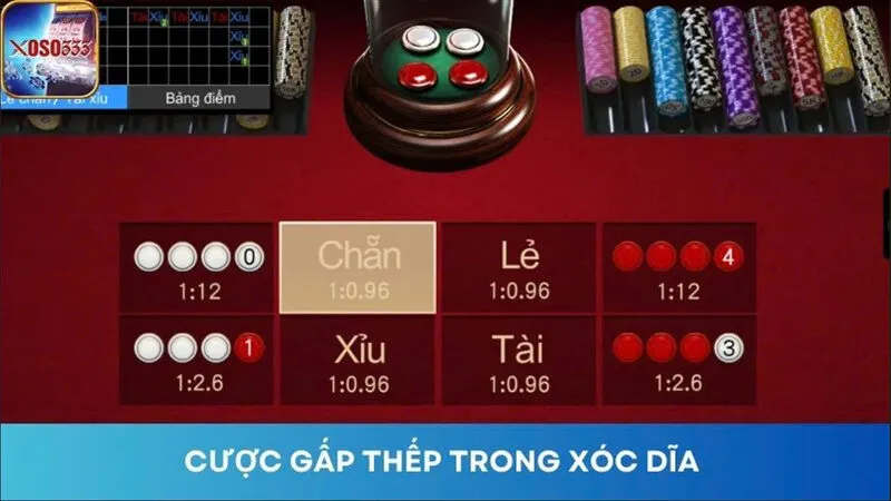 Có thể áp dụng lối chơi gấp thếp trong Xóc dĩa