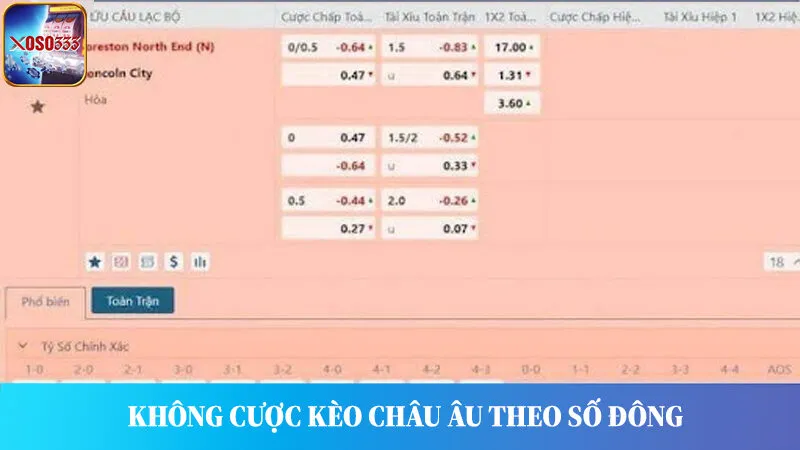 Bạn không nên cược kèo theo số đông