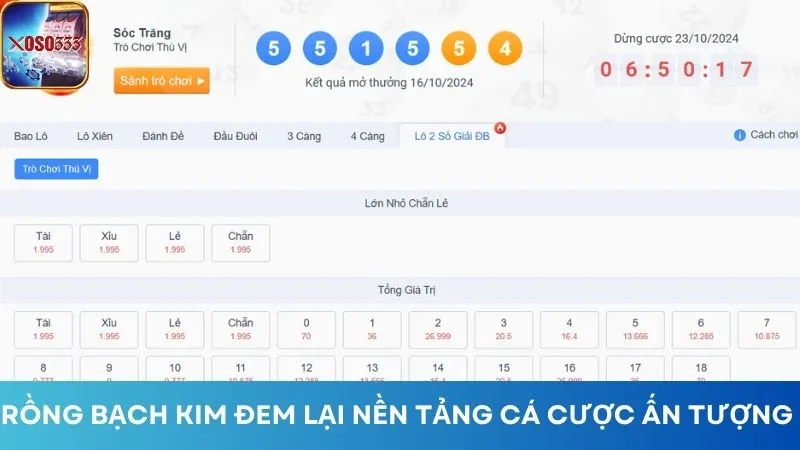 Rồng Bạch Kim là nền tảng lô đề trực tuyến đẳng cấp 