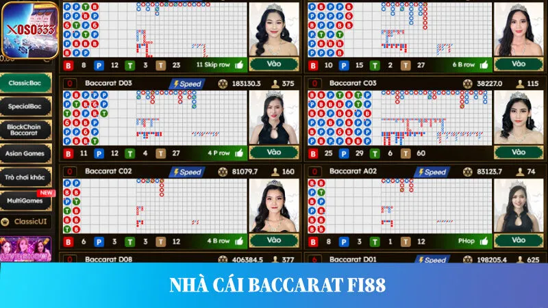 Fi88 - Thiên đường Baccarat với sảnh chơi đa dạng