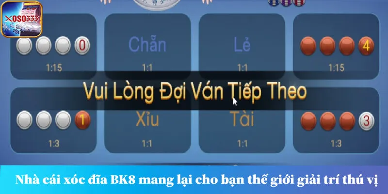 Nhà cái xóc đĩa BK8 mang lại cho bạn thế giới giải trí thú vị