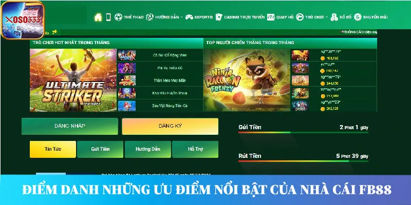 Điểm danh những ưu điểm nổi bật của nhà cái FB88 trong mắt người chơi