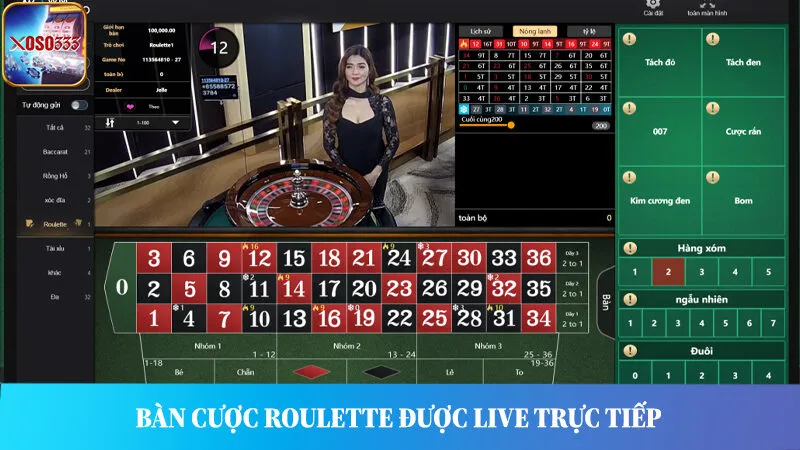 Tham gia vòng quay Roulette trực tiếp, ăn thưởng khủng.